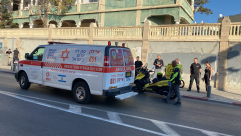 اصابة متوسطة بحادث طرق ذاتي في يافا